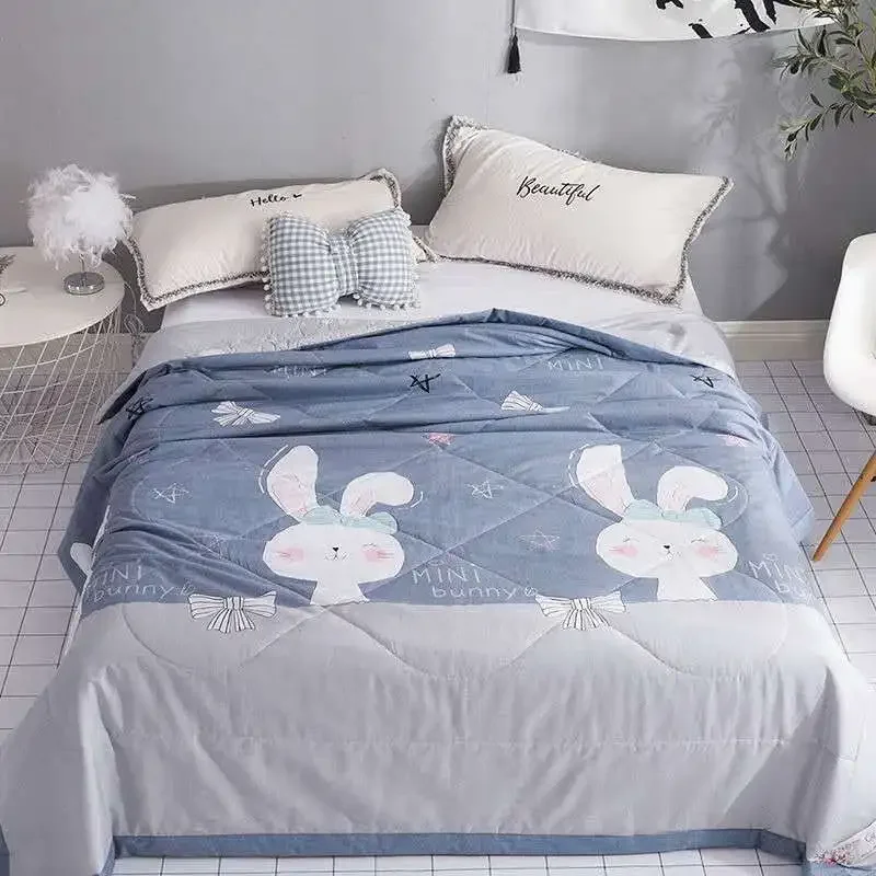 Summer Cotton Quilts Thin Air-conditioning Comforter Soft Breathable Office Nap Blanket Quilted Bed Covers and Bedspreads