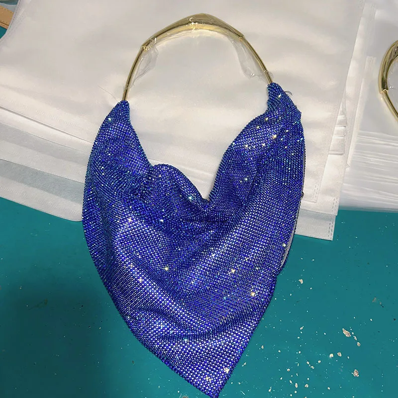 Handle Soft Sequins Evening Clutch Bag For Women Shiny Dinner Party Wedding Purses Handbag Designer Female Underarm Shoulder Bag