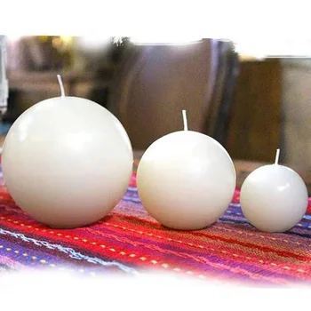 Romantic White Spherical Candle
