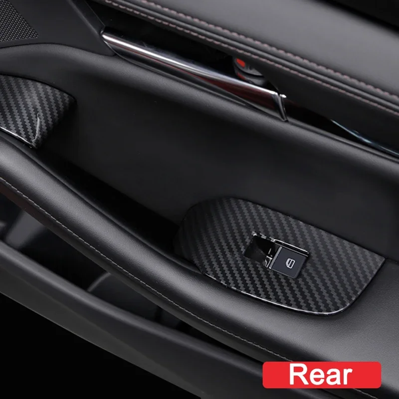 Car engine start button cover car engine start button sticker car styling stickers car button repair stickers Car Window Glass Lift Switch Button Cover Trim Sticker For Mazda 3 Axela BP CX-30 DM Accessories