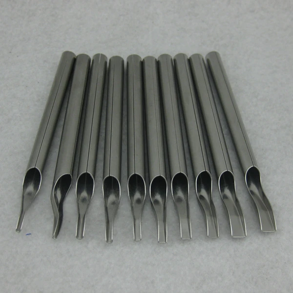 10PCS 105mm Extra Long Stainless Steel Tattoo Tips Nozzle Set For Tattoo Needles Accessory Supply