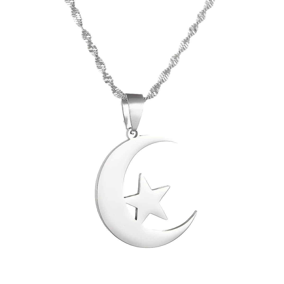 Stainless Steel Islamic Symbol Men Women Islam Muslim Jewelry 3
