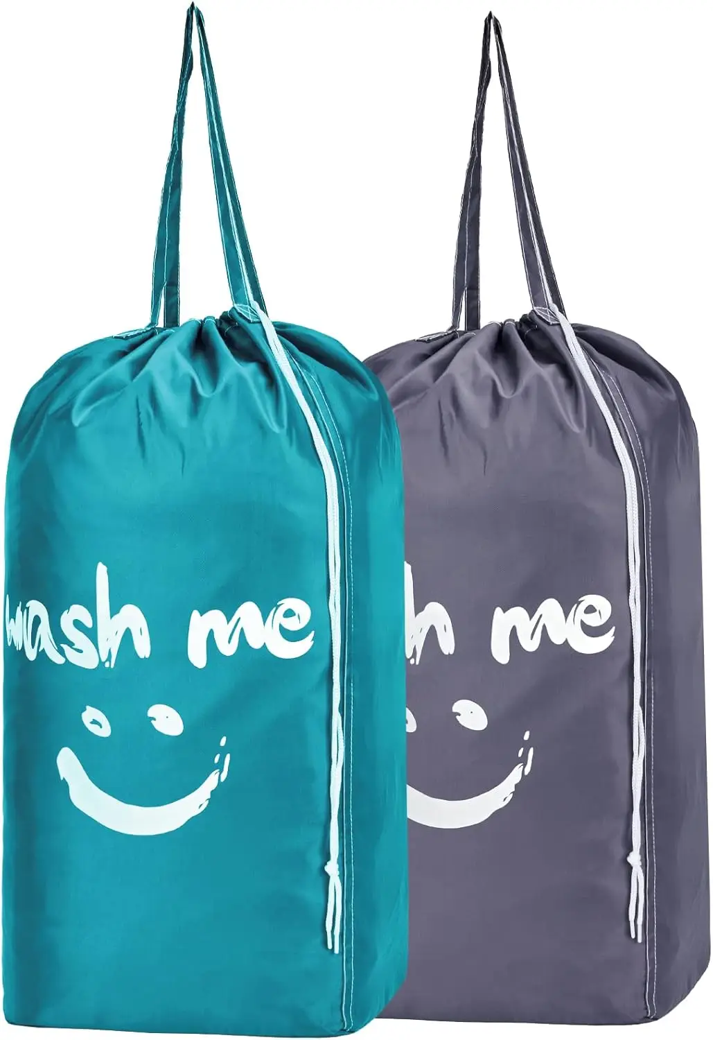 Smile Shape Nylon Laundry Bag Wash Me Travel Storage Pouch Machine Washable Dirty Clothes Organizer Wash Drawstring Bag 6