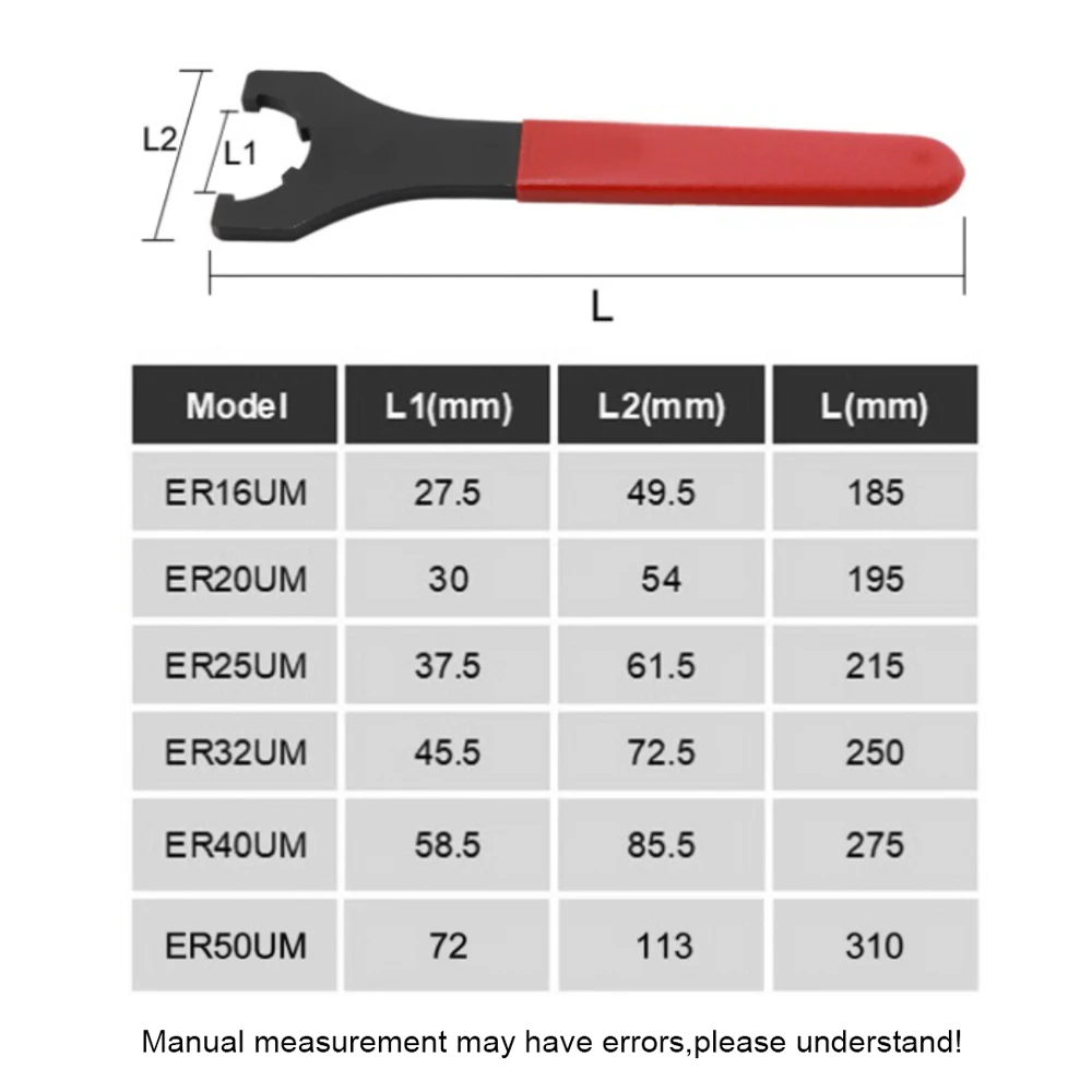 ER Spanner UM Type Wrench ER16 ER20 ER25 ER32 ER40 ER50 Collet Chuck Holder Spindle Nut Wrench CNC Milling Cutter Lathe Tools