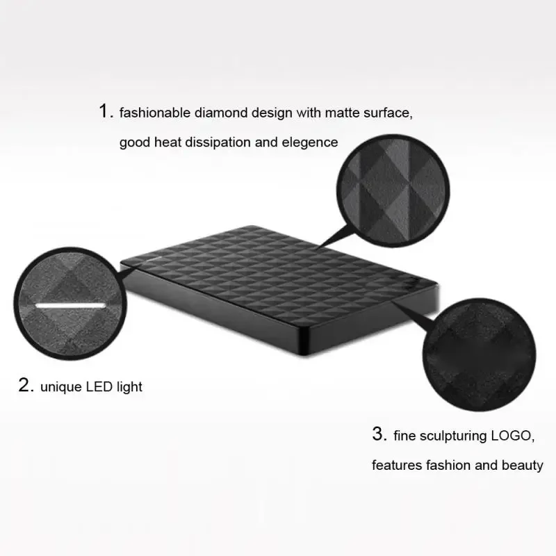 휴대용 SSD 대용량 USB C 타입 인터페이스, 외장 하드 드라이브, 노트북, 데스크탑, 휴대폰용 하드 디스크, 64TB