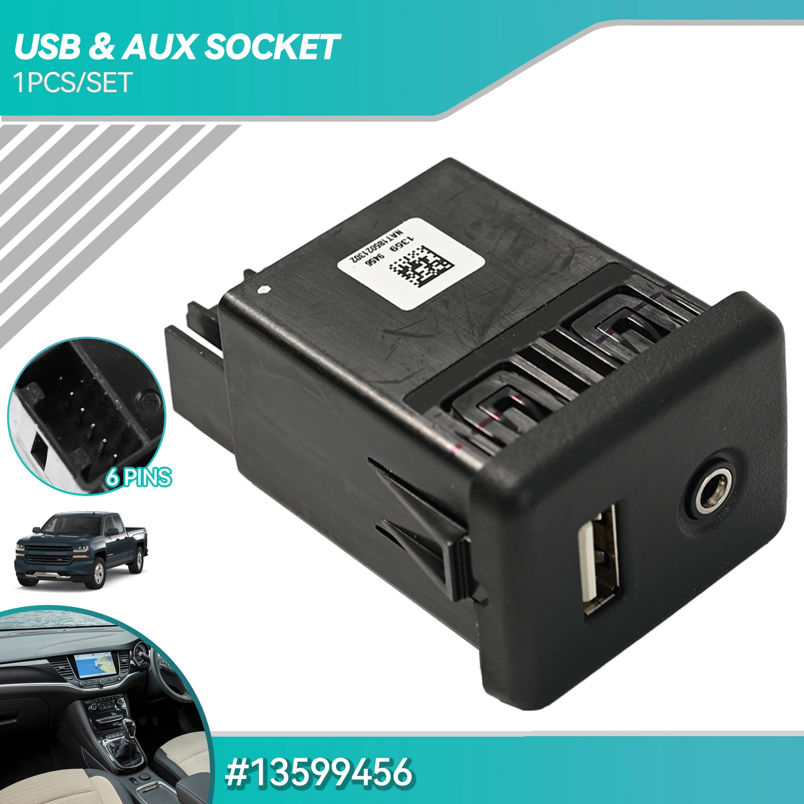 Center Console Aux/usb Port Suitable For Automot Parts | Cuotas sin interés