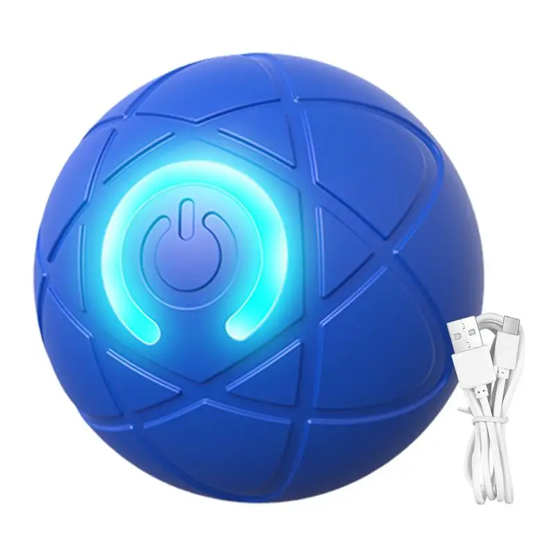 Interactive Rolling Ball Dog Toy Auto Moving Dog Toy Ball Rechargeable Vibrating Ball Toys Jumping Rolling Ball With Led light