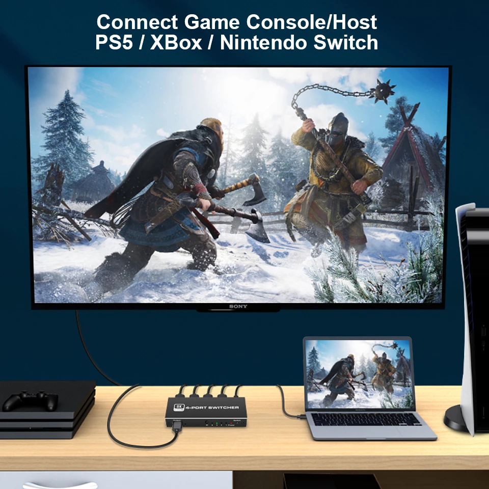 2023 ó HDMI 2.1 ȣȯ IR , PS5 PS4 Ϳ, 4 in 1 out, 2 in 1 out, 8K 60Hz, 4K 120Hz ġ ø 