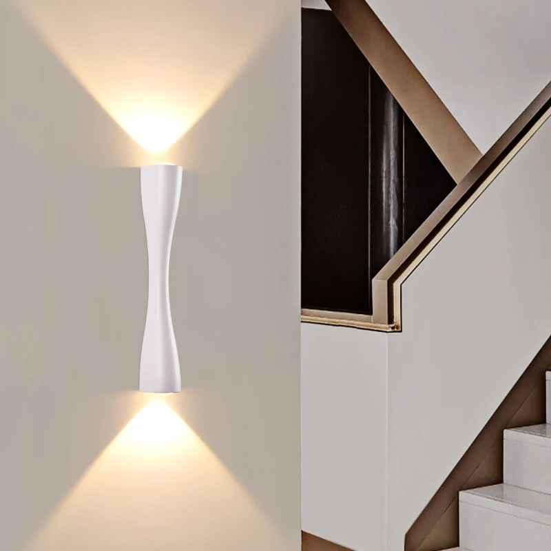 

LED Waterproof Wall Lamp Modern Simple Double Head Nordic Lamp Hotel Aisle Luxury Home Aisle Lighting Bedroom Bedside Decoration