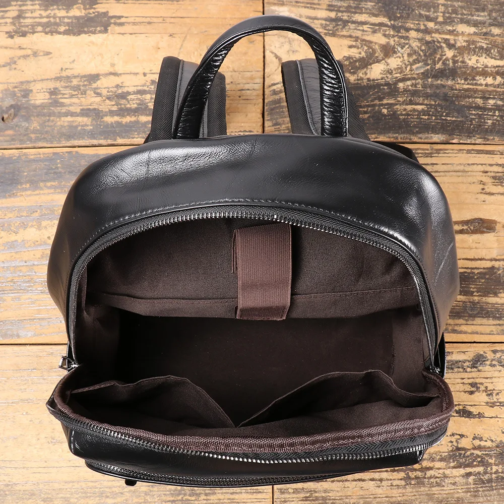 Stylish Head Layer Cowhide Backpack Casual Travel Work