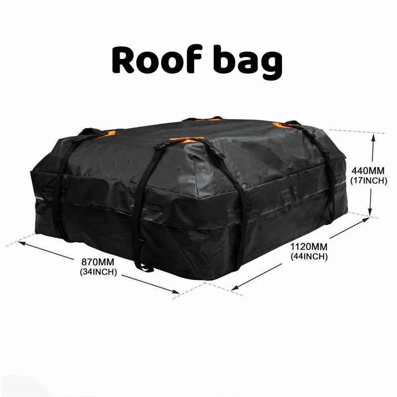 Waterproofs Cargo Roof Bag Rooftop 425L Large Capacity Luggage Box For SUV Car Top Carrier Black Storage Travel