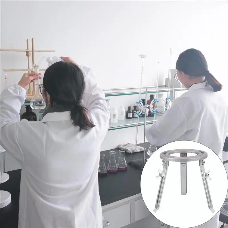 Tripod Stand Burner Lamp Laboratory Bunsen Experiment Lab Heating Holder Chemistry Supplies Adjustable Liftable Cauldron laboratory tripod