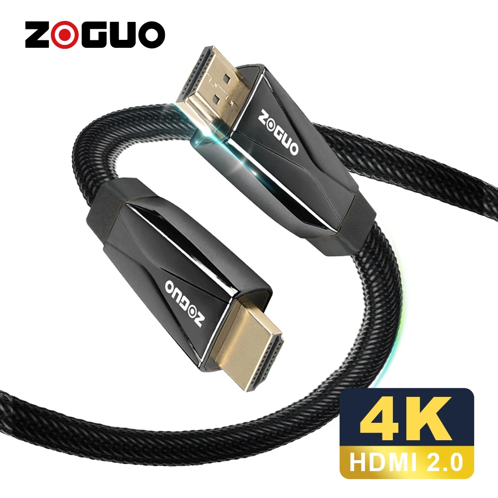 ZOGUO Cable HDMI 4K Premium trenzado HDMI2.0 4K 60Hz 18Gpbs UHD para
