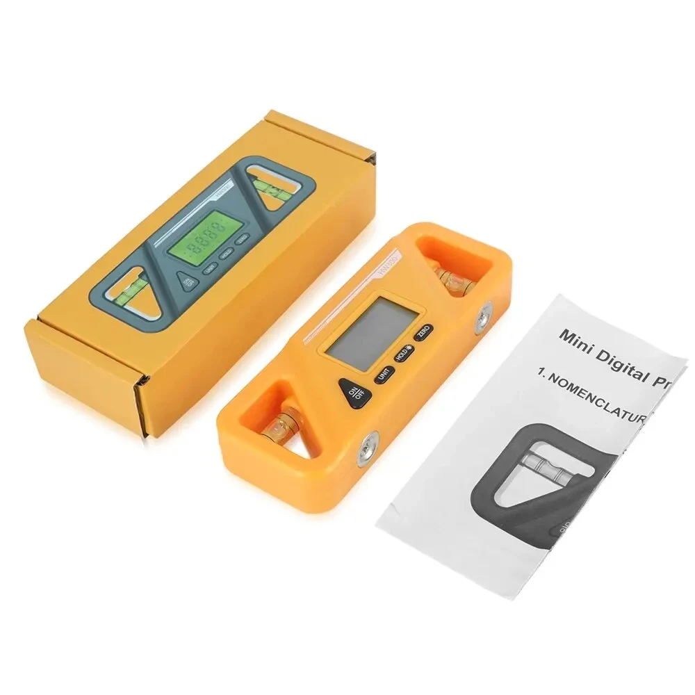 Digital Inclinometer Angle Finder ,Compact Inclinometer Slope Conversion Meter, LCD Backlit,Bottom Magnet,Data Hold