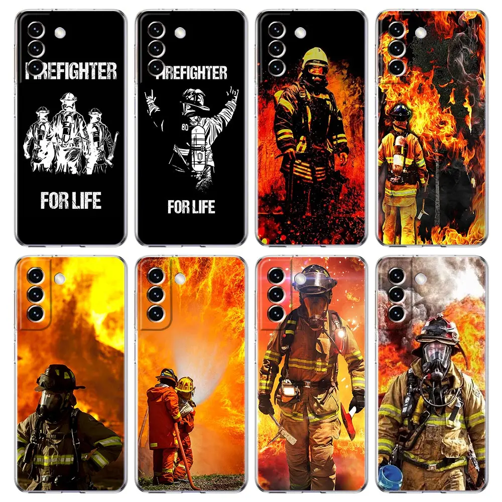Firefighter Heroes Fireman Clear Phone Case