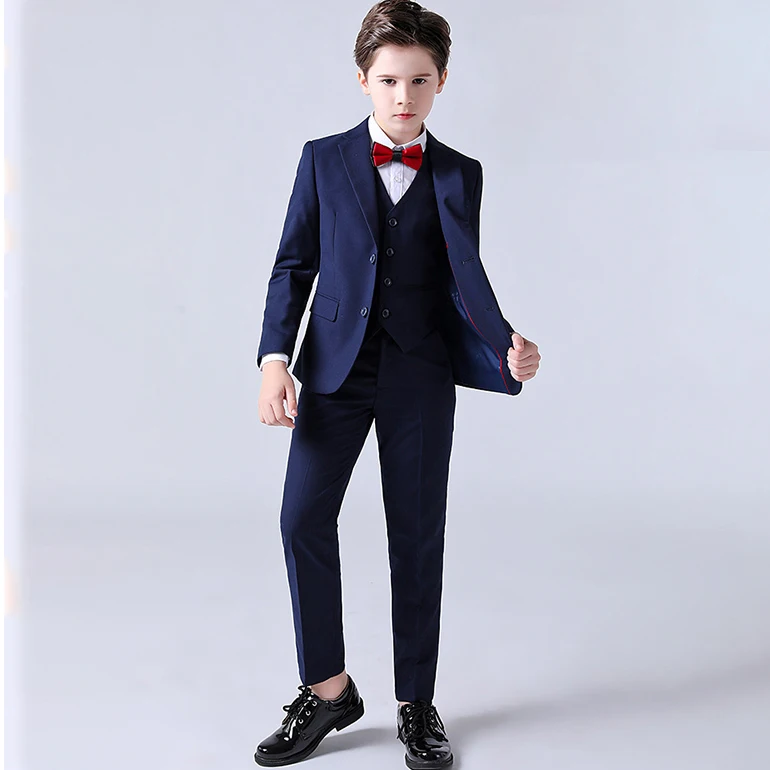 

Детский костюм, костюм для мальчиков для вечеринки, официального смокинга, костюм для выступления, детский Блейзер, жилет и брюки, комплект одежды для школьного мероприятия