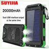 New Solar Bank 20000mah portable power bank camping external battery with charger bright light LDE light for all smartphones 3