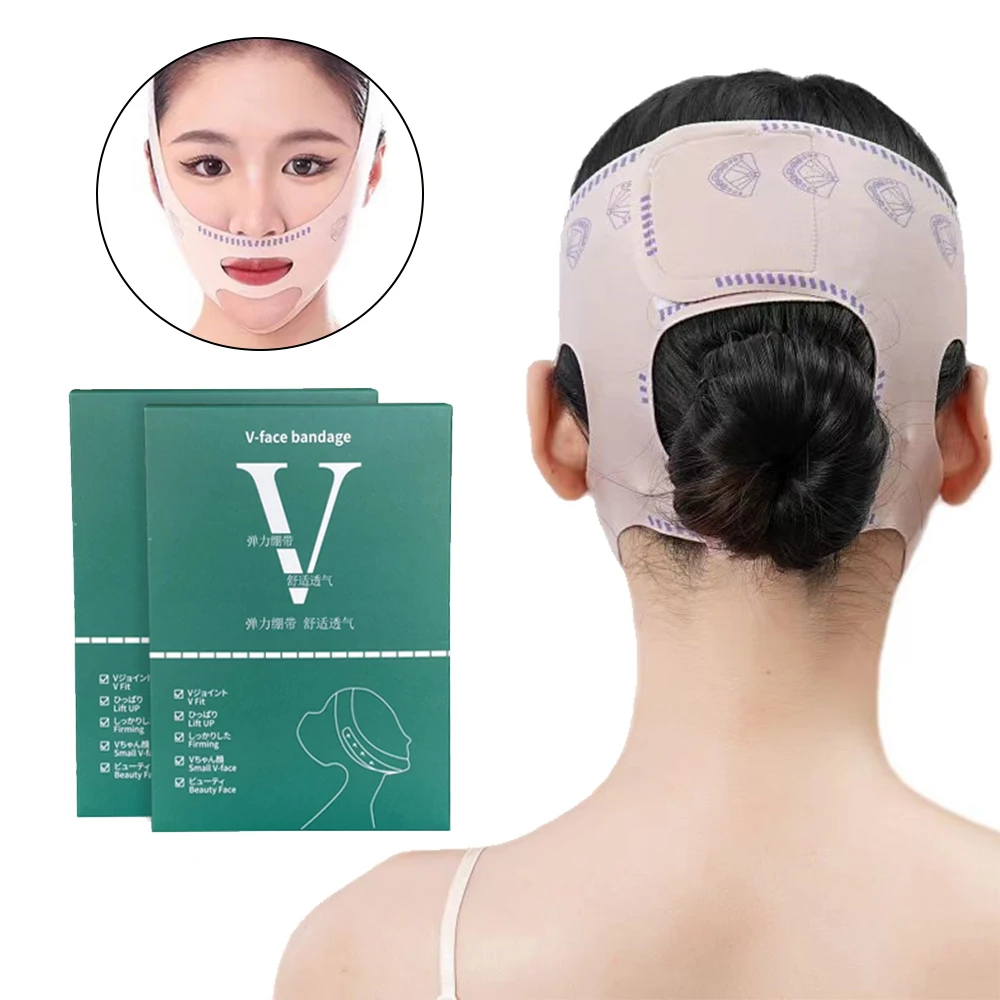 

Бандаж для похудения лица, V-образная линия, формирователь лица, Женский подбородок, ремень, массаж лица, массажер для лица, лифтинг, уход за кожей