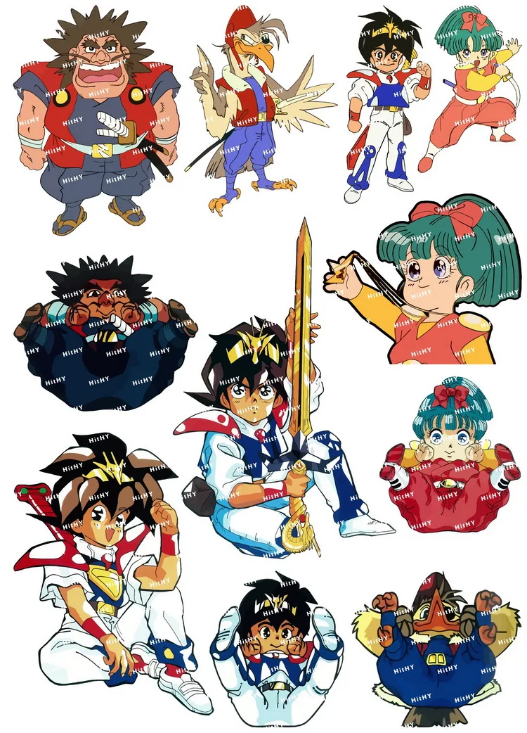 

1 Sheet(21x15cm)F0293-01 Mashin Eiyuuden Wataru DIY Album Diary Luggage Label Sticker