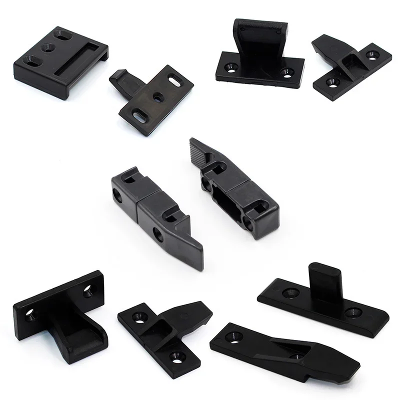 Plastic Corner Brace Furniture Hasp Latches Connector Hinge Locks Buckle Fastener Connection Wardrobe Snap Support Fitting 4pcs