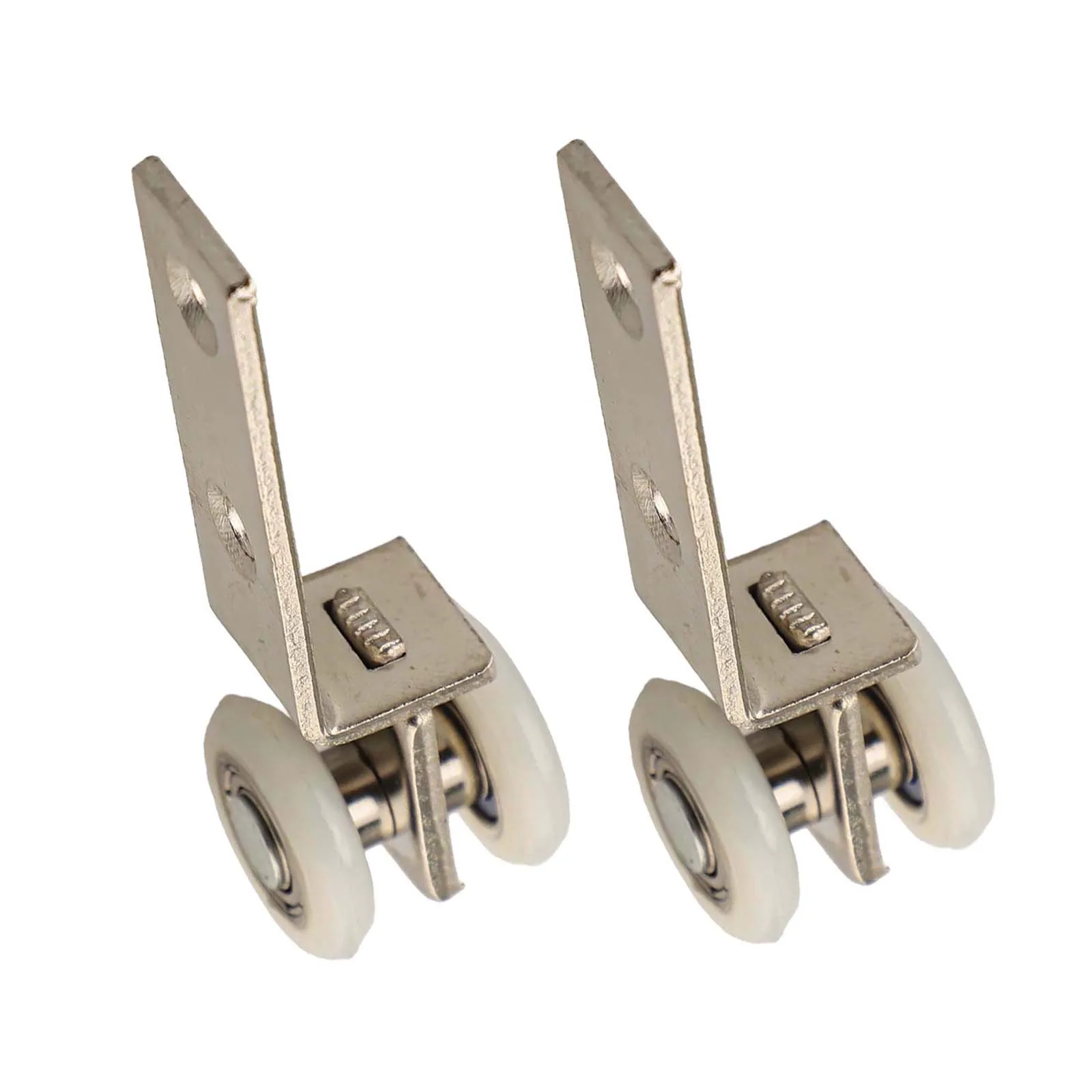 2/4Pcs Wardrobe Sliding Door Pulley Hanging Wheel Cabinet Sliding Door Roller 2 Wheels Track Slot Accessories