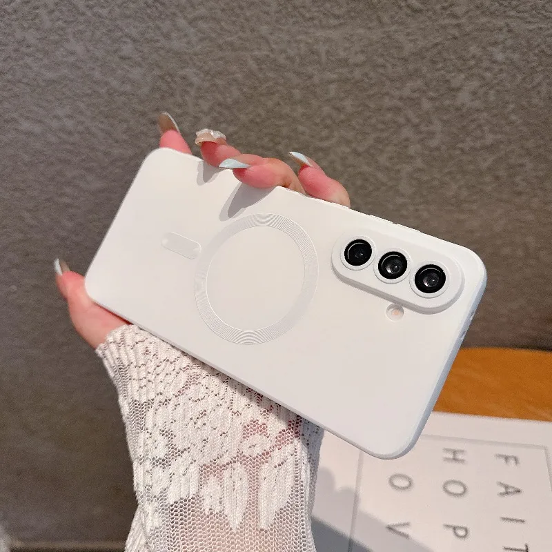 Frosted Lens Protective Magnetic Phone Case with MagSafe Cover Compatibility