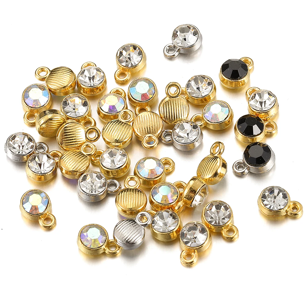 

20pcs Crystal Birthstone Pendants Rhinestone Drop Beads Handmade Necklace Bracelet Charms Wholesale DIY Jewelry Making Supplies
