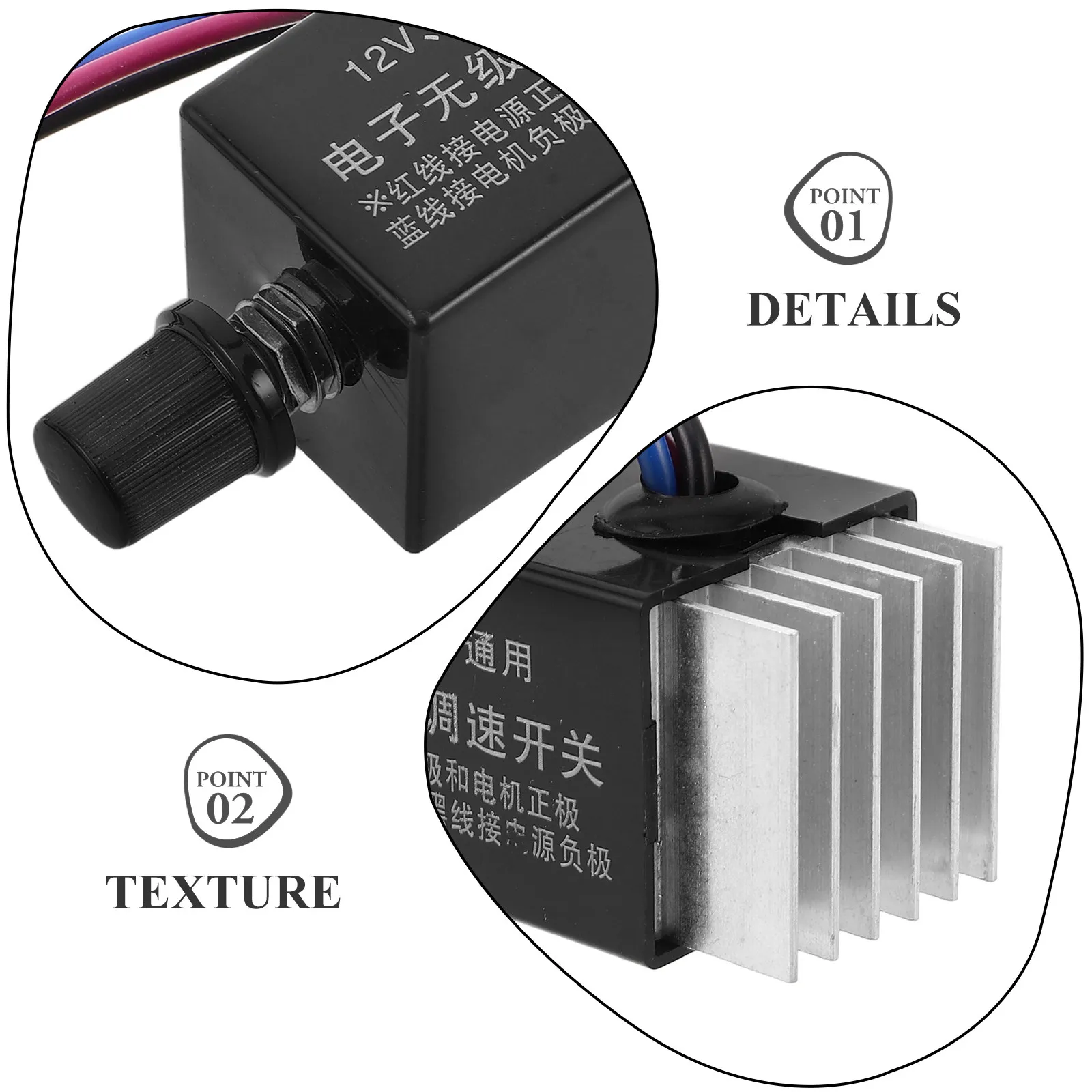 범용 DC 팬 속도 컨트롤러 스위치 12V 24V 라디에이터 히터 냉각용 조절식 온도 조절기 전기 팬