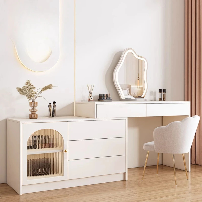 

Headboards Storage Dressers White Bedroom Shelf Vanity Stool Modern Cabinet Standing Dressers Small Mirror Mueble Hoom Furniture