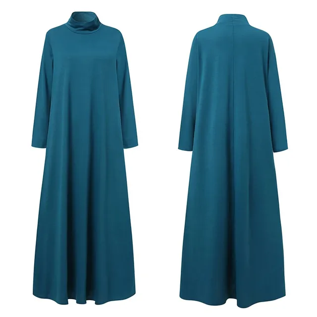 Abayas 여성용 무슬림 드레스: 4계절 동안 우아함과 편안함을 선사하는 빈티지 솔리드 맥시 원피스