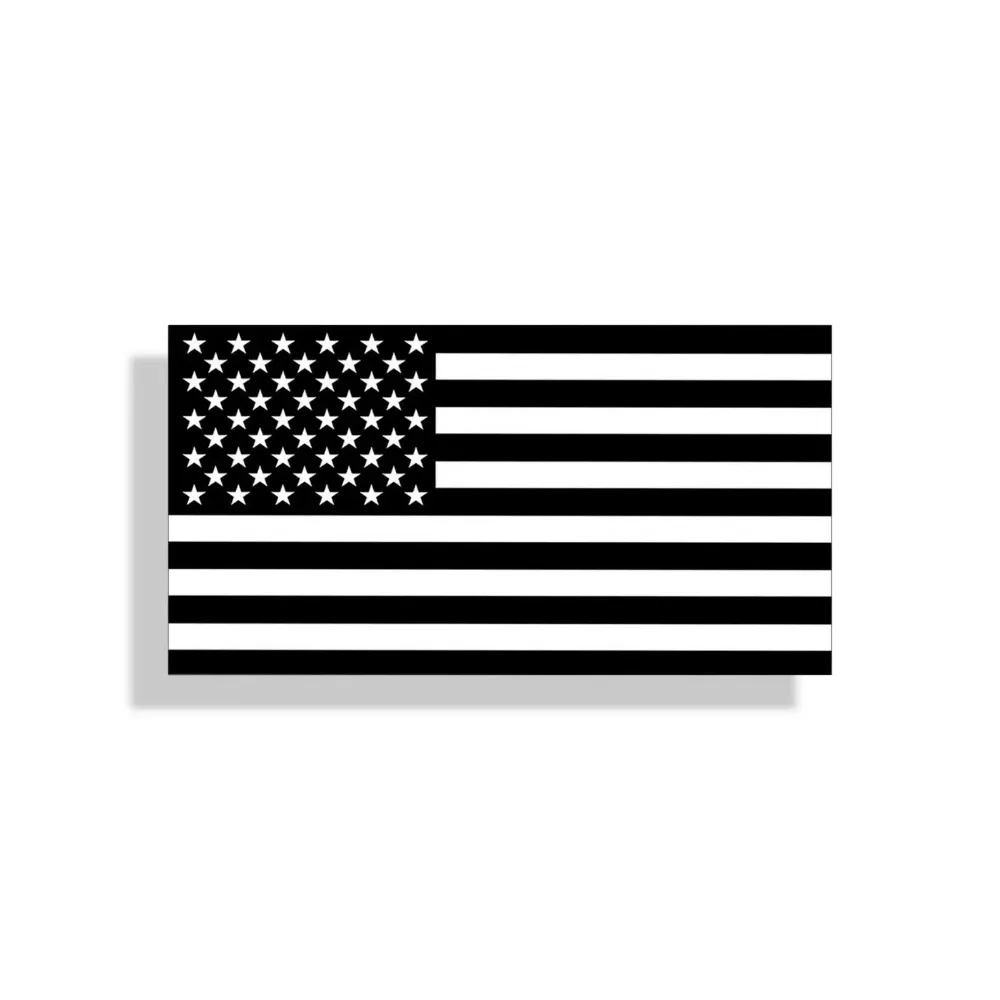 Black White USA American Flag Sticker Cup Scratch-Proof Sunscre Car Vehicle Bumper Window Vinyl Decal Stickers for Laptops, Cars