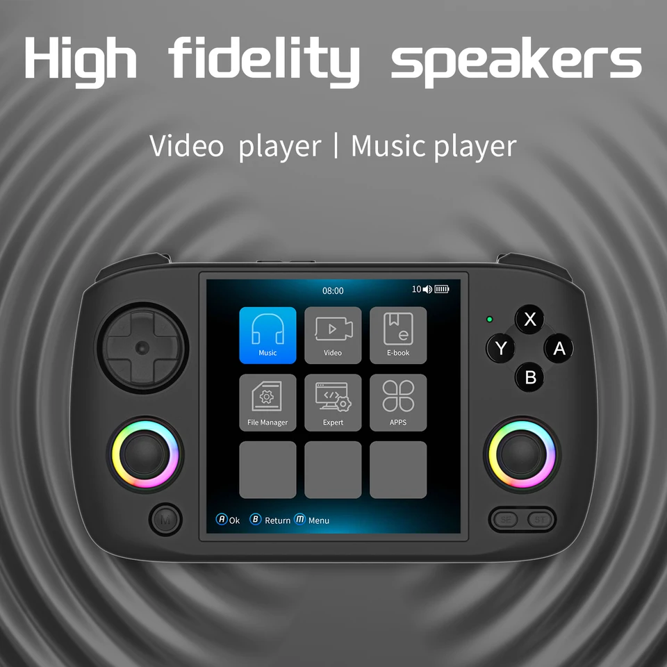 Anbernic RG CubeXX Handheld-Spielkonsole mit 3,95-Zoll-IPS-Bildschirm, 64-Bit-Linux-System, unterstützt 5G, WLAN, Bluetooth und HD-Fernsehen._voghion.com