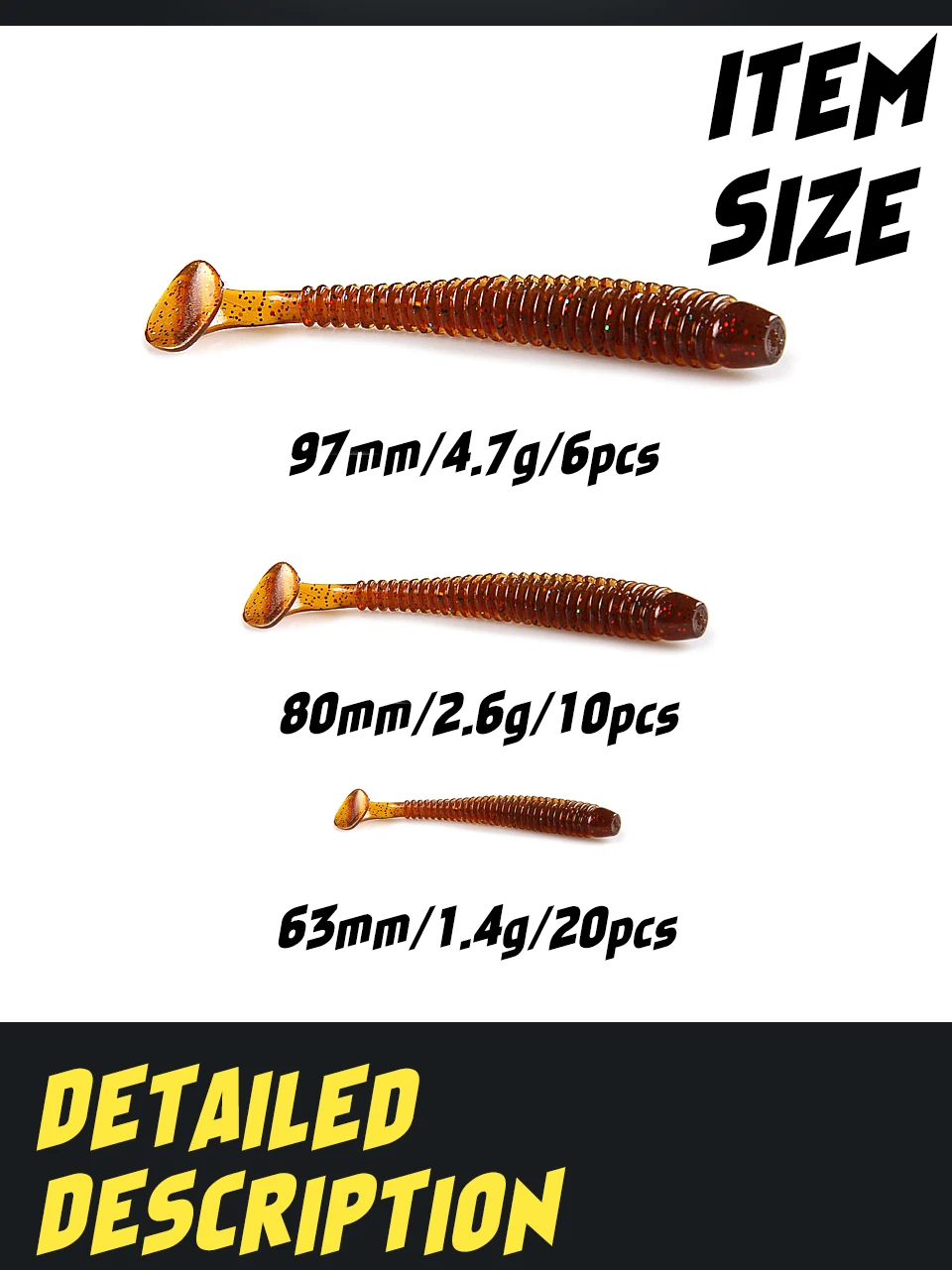 Supercontinent A Impact Ring Shad Angelköder Weiche Kunststoffe Köder Swimbait Jigging Köder Künstliche Köder PVC – Detail 2