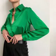 blusas mujer de moda 2022 summer female Top female women shirts Women's green shirt Blouses tops Long sleeve Chic woman blouse