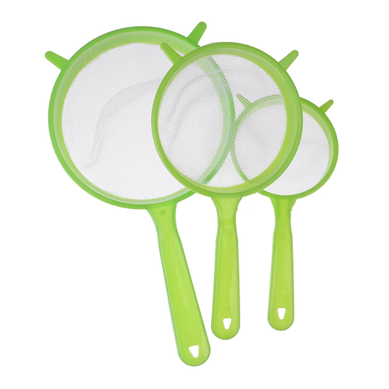 

3Pcs/Set Plastic Fine Mesh Juice Tea Scoop Strainer Colander Flour Sieve With Handle Kitchen Tools