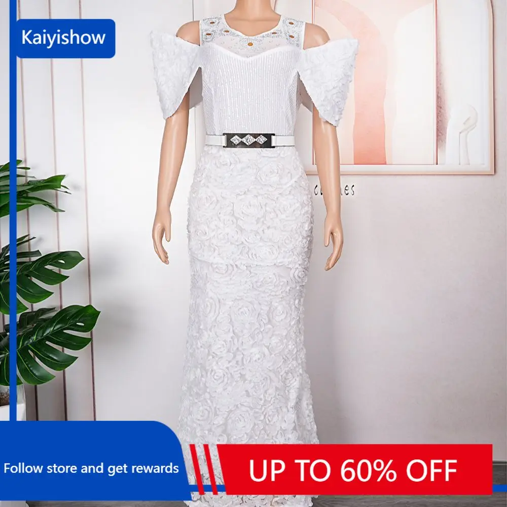 

White Off Shoulder Bridesmaid Wedding Dress Women Party Long Gown Even Maxi Robe Femme Luxury Dresses for Evening