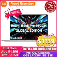 Xiaomi laptop RedmiBook Pro 16 2024 Core Ultra 5-125H/Ultra 7-155H ARC Graphics 32GB DDR5 1TB SSD 16-inch 3.1K 165hz Screen Pc 1