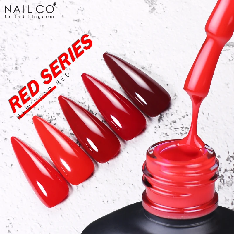 NAILCO Red Colors Series 15ML Nail Gel Polish Nail Supplies Semi Permanent For Nail  Art Manicure Soak Off LED UV Hybrid Varnish 2