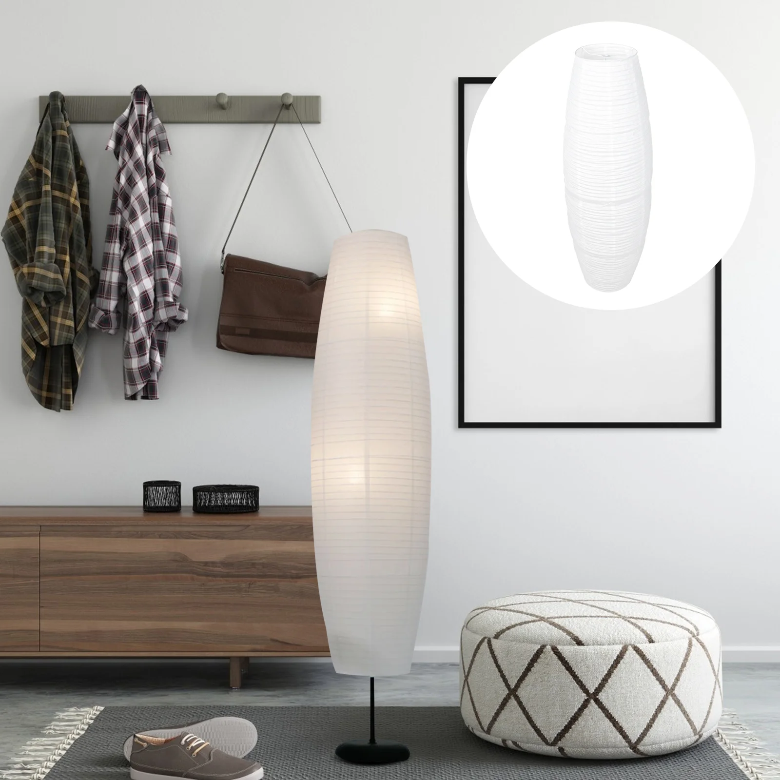 

Home Floor Light Cover Nordic Paper Lampshade Chic Light Accessory Living room bedroom study LED lights lampshade decoration