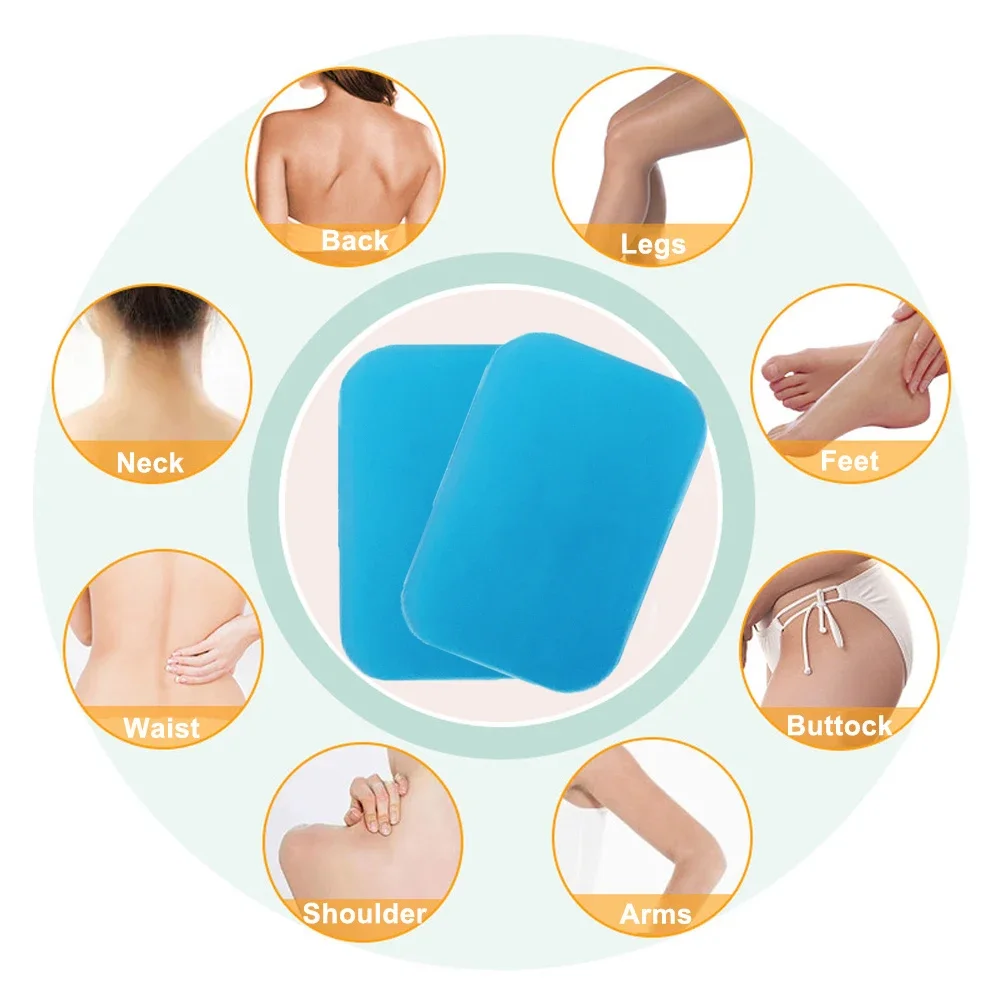 Gel Pads 10pcs/lot For EMS Abdominal ABS Trainer Weight Loss Hip Muscle Stimulator Exerciser Replacement Massager Gel Patches