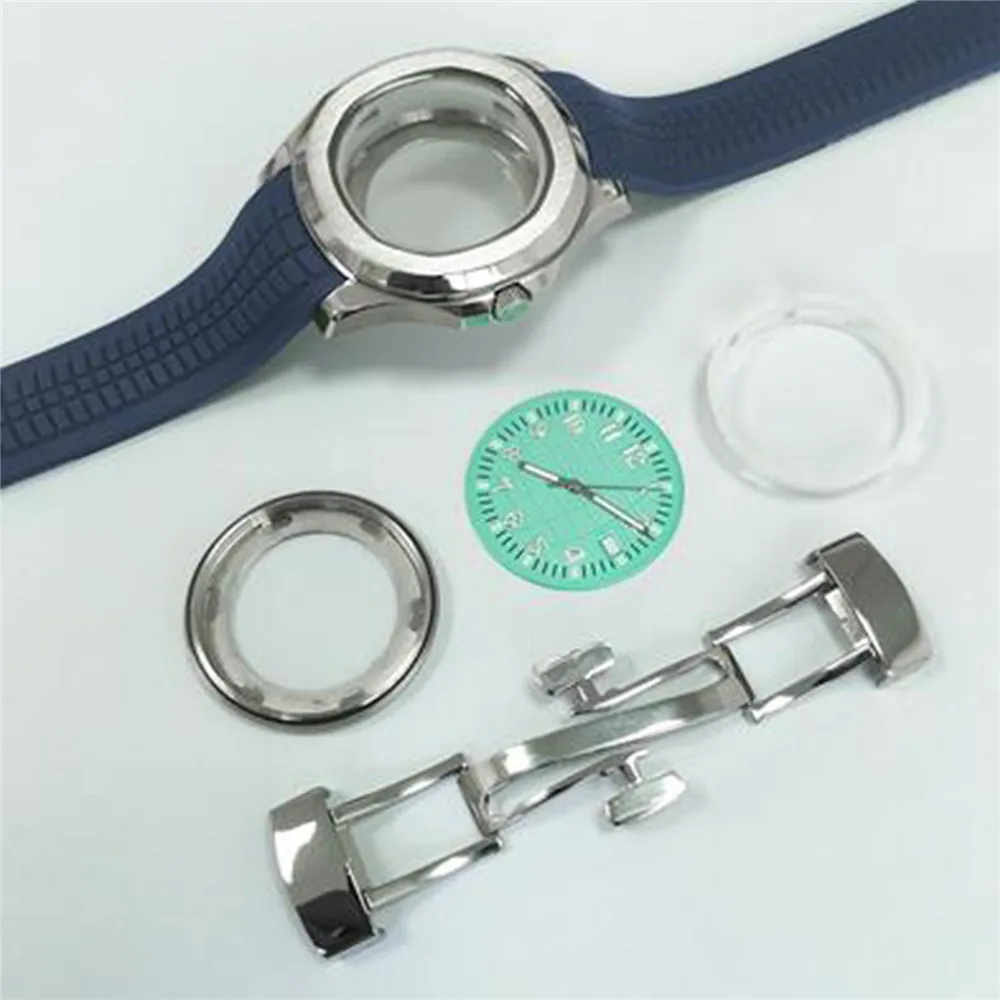 

42mm Watch Case + Dial + Hands + Strap for NH35/NH36/4R/7S Movement Modified Part Stainless Steel Case Watchband Set