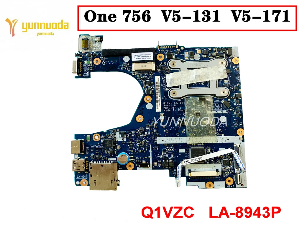 Laptop Motherboard para Acer Aspire One Q1vzc La8943p Dual Core i3 i5 Cpu Testado Bom 756 V5131 V5-171 - Imagem 3
