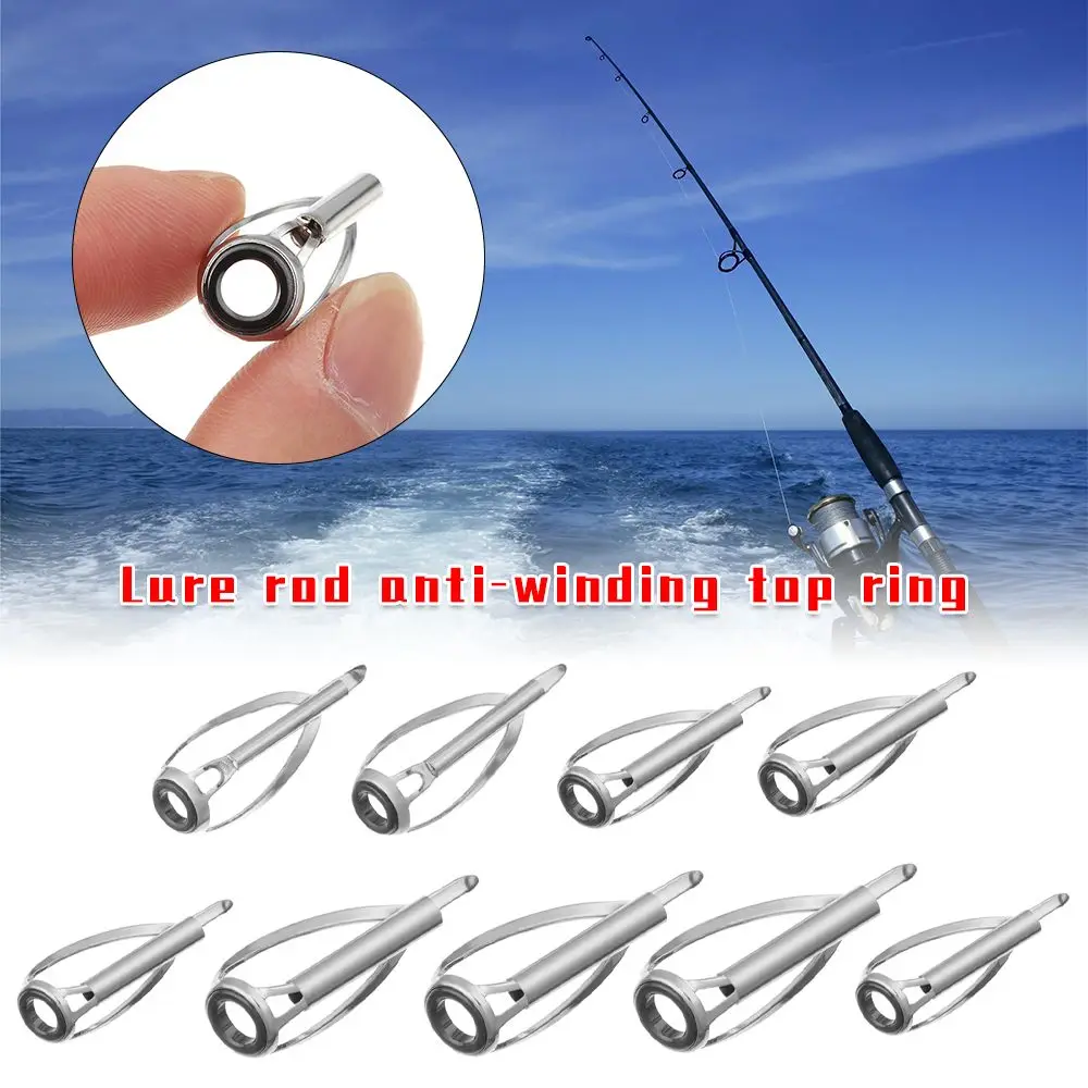 Octpeak Fishing Rod Guides Top Tip Ring,37pcs Fishing Rod Guides Top Tip Ring Telescopic Surf Casting Fishing Rod Guide Repair Kit,fishing Rod Eyes Ri