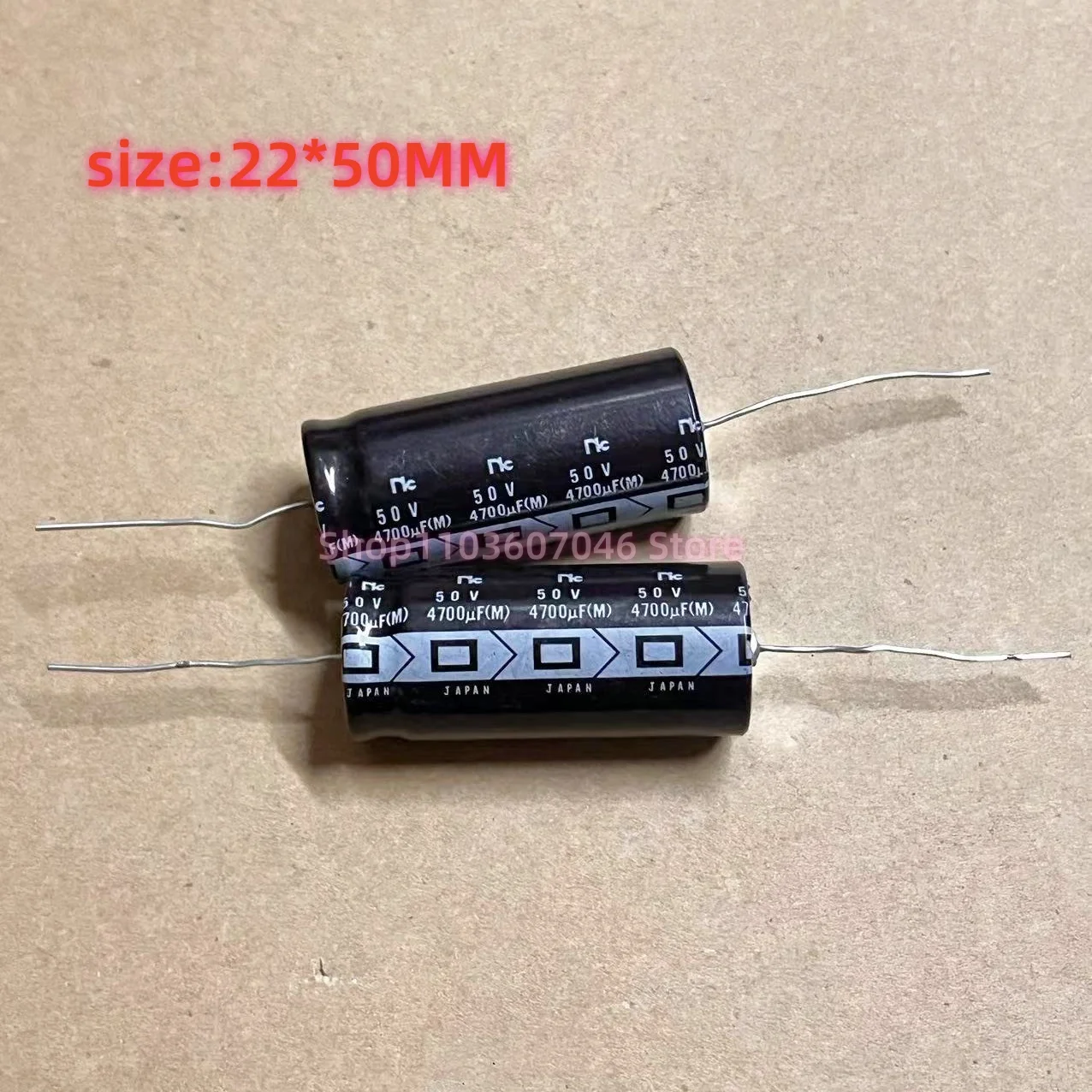 2pcs 50V2200UF 50V3300UF 50V4700UF NC Axial Electrolytic Capacitor 2200UF/50V 3300UF/4700UF/50V Audio Axial Capacitor