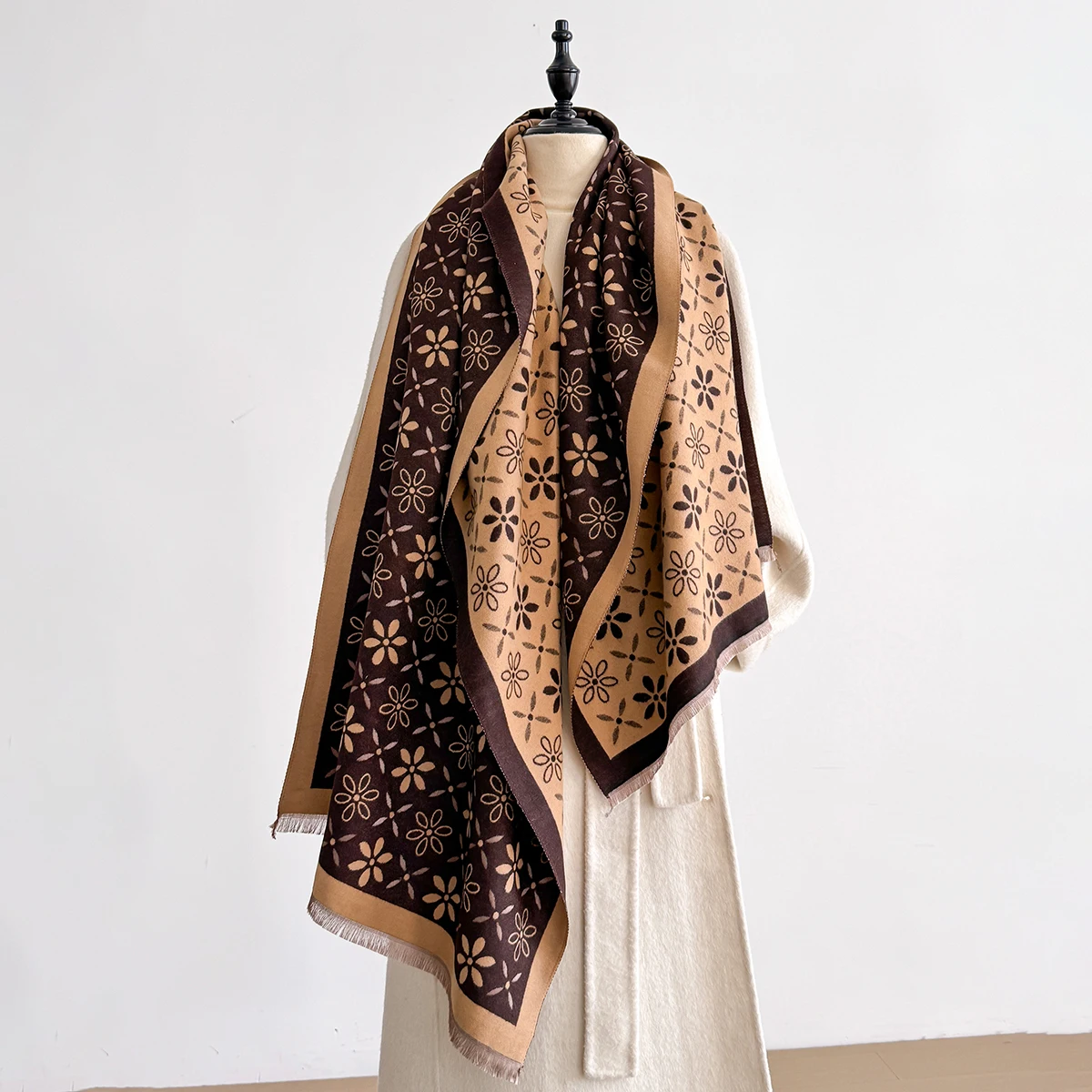 2025 New Women's Autumn and Winter Trend Imitation Cashmere Scarves Female Thermal Air Conditioner Shawl Long Scarf