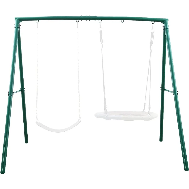 

440lbs Extra Large Metal Frame with 5 Hanging Hooks Fits for Most Swings, Heavy Duty Stand for Kids, Adults