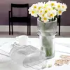 Vertical Pattern Glass Vase Nordic Transparent Hydroponic Flowerpot Decorative Ornaments Living Room Flower Vase Home Decoration 4