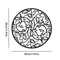 Sophisticated Black Metal Mandala Wall Art - Bohemian Spiritual Decor for Indoor and Outdoor Spaces (TY - 178)