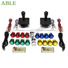 

DIY Arcade Game Kit Zero Delay USB Encoder To PC /Raspberry Pi 8 WAY Happ Style Joystick Control 2 Player Push Buttons