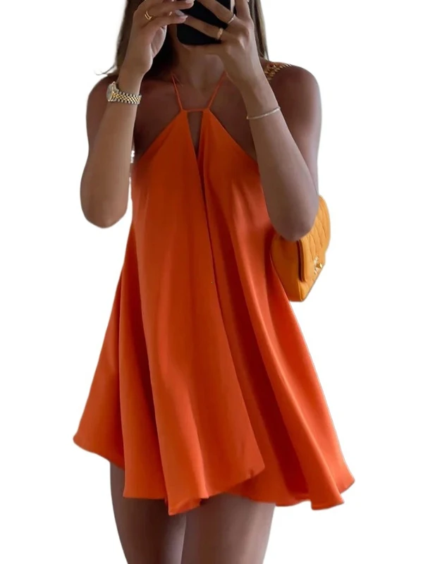 Sexy Party Off Shoulder Dresses Women' Elegant Sleeveless Hollow Out Beach...